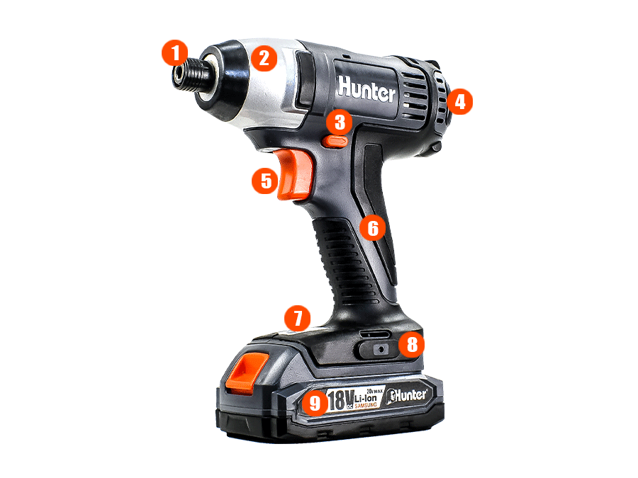מברגת אימפקט נטענת 18V - מאפיינים